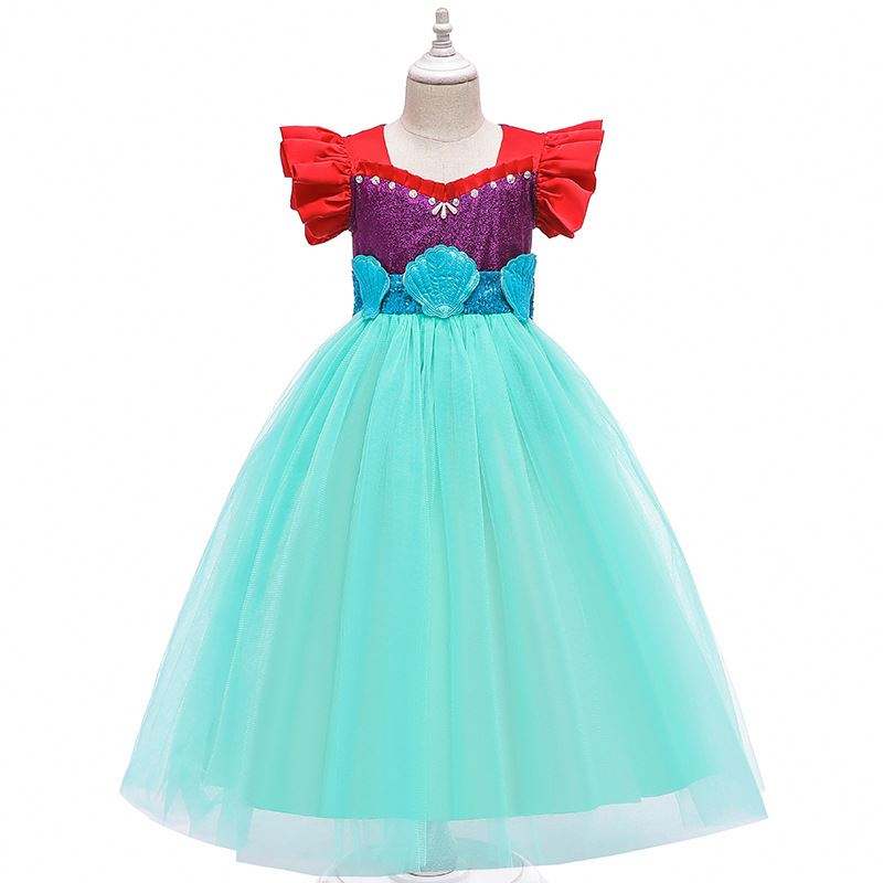 Baige Kids Mermaid Ariel Princess Girl Dress Halloween Performance Cosplay Cosplay MRY002