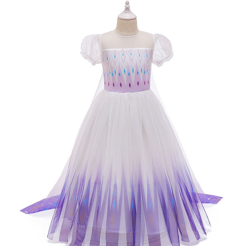 Nueva princesa Anna Elsa 2 Vestidos paraniños Vestidos azules de cumpleaños