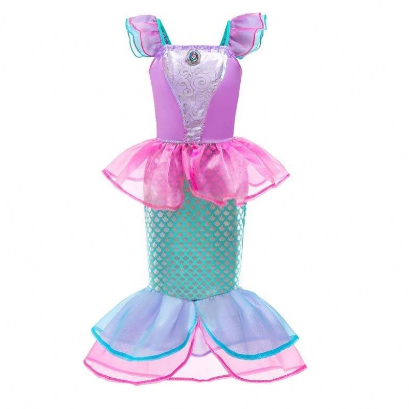 Disfraz de cumpleaños de Amazon Top Seller Girls Princess Anna Kids Dress Elsa por 4-10y HCGD-019
