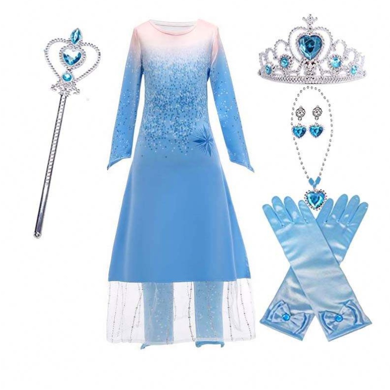 Niñasniñas princesas princesas disfraces disfraz de cosplay elsa coronation vestido cosplay hcgd-020