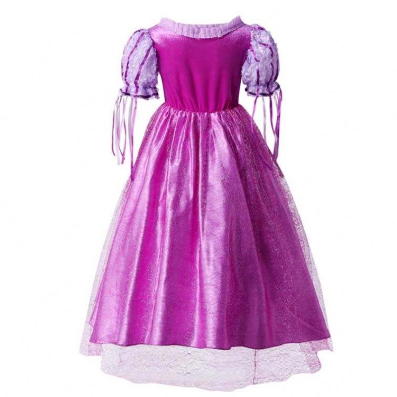 Gadgets 2022 Niñas pequeñas Color púrpura Rapunzel Princess Vestido con accesorios HCRS-006