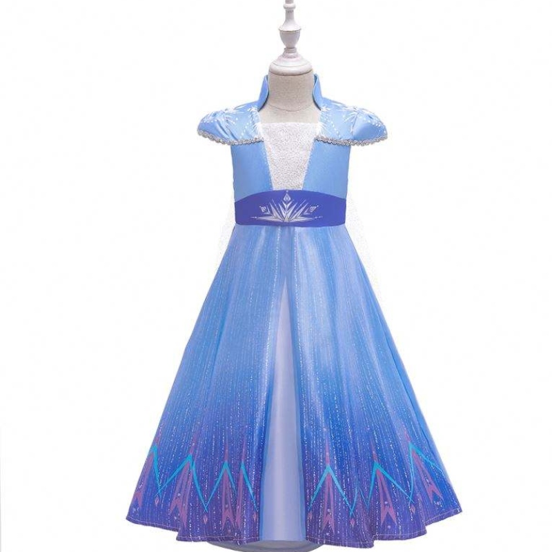 Nueva princesa Elsa Anne Vestidos de cosplay de chicas TV Movie Disfraces de la fiesta de Halloween BX1709