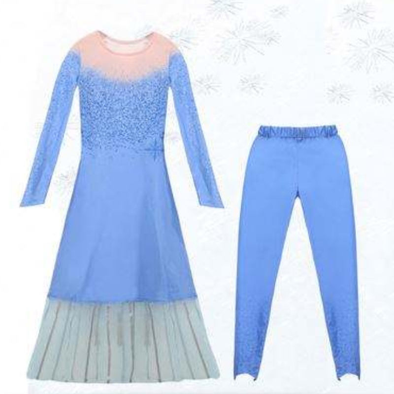 Girls Princess Dress Party Elsa Carnival Frozen 2 Elsa Anna Princess Fancy Dress Kids Disfraz