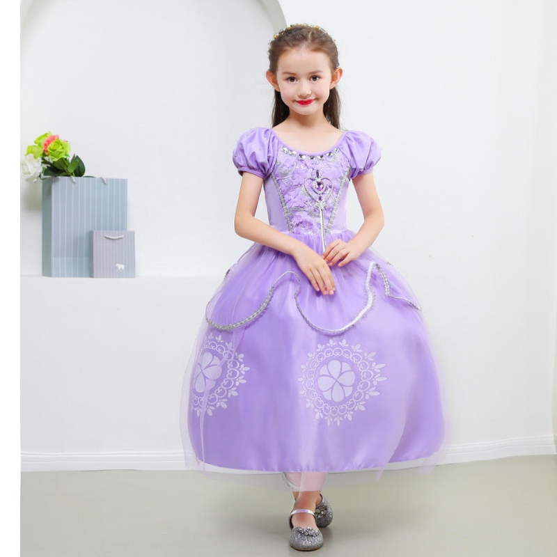 Princess Sofía Vestido paraniñas Cosplay Cospá de la manga de la manga vestidos de la fiesta de la fiesta de la fiesta de la fiesta de la fiesta de la bola