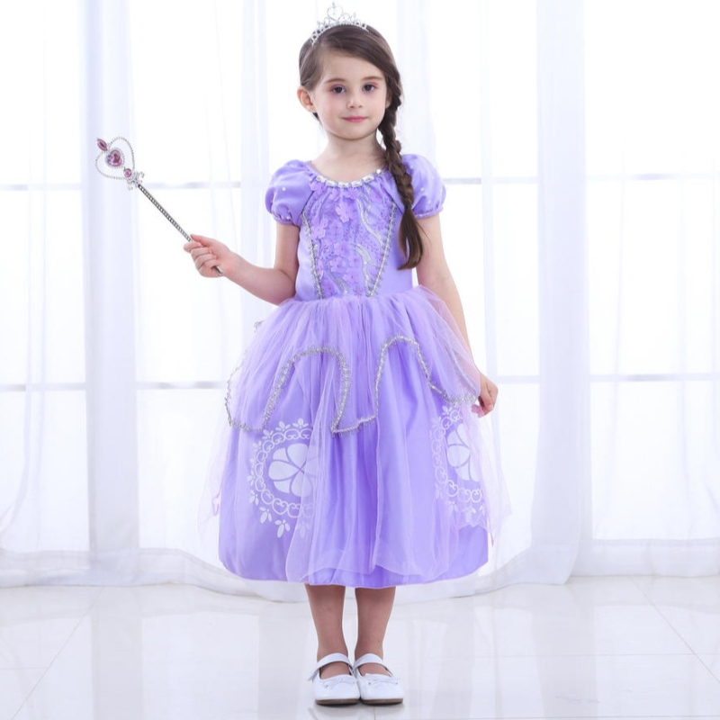 Princess Sofía Vestido paraniñas Cosplay Cospá de la manga de la manga vestidos de la fiesta de la fiesta de la fiesta de la fiesta de la fiesta de la bola