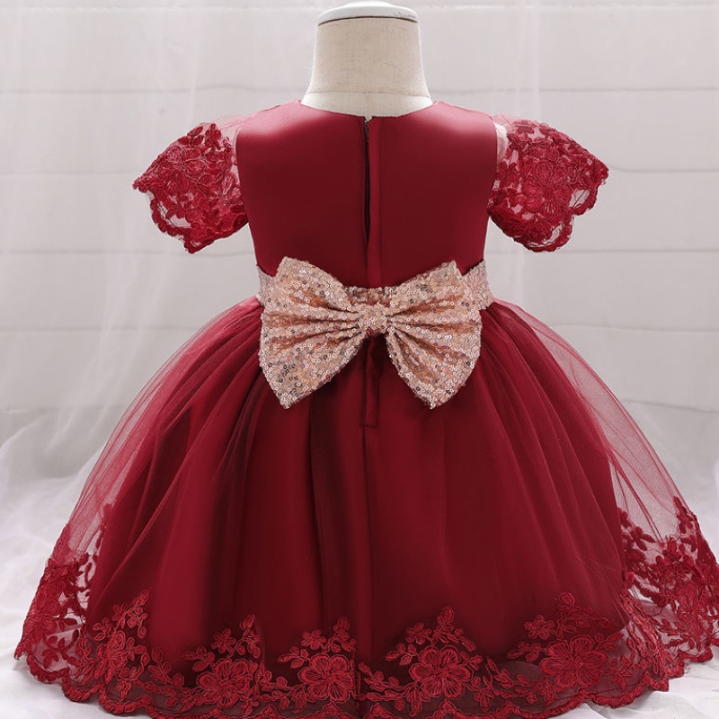2022 Ceremonia Infantil Vestido de primer cumpleaños para ropa deniña Sequin Princess Vestidos Party Baptism Clothing 0 1 2 Sí
