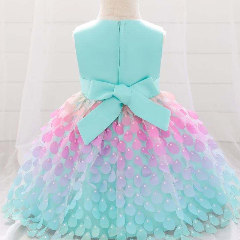 Baige Amazon Top Sale Mermaid Sequin Baby Baby Dress Princess Girls Party Birthday Birthday Vestidos de fiesta paraniñas