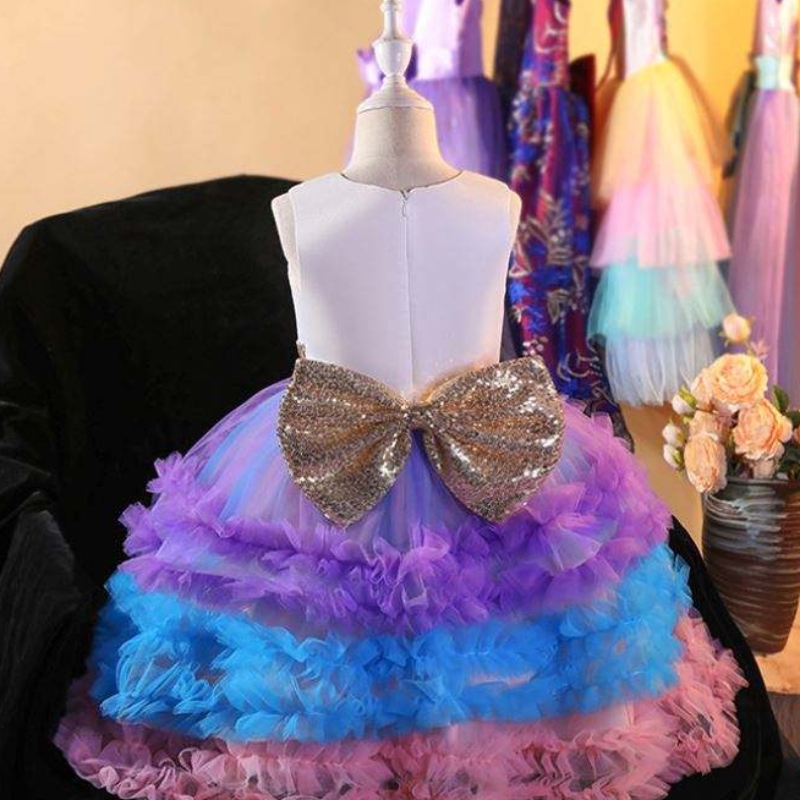 Baige Unicornio Tutu Tutu Party Dress Vestido de unicornio Girl Princess Vestidos
