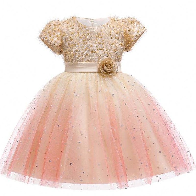 Baige New Design Girls Cake Dress Elegant Forma Formal Baby Flower Girl Vestidos L5160