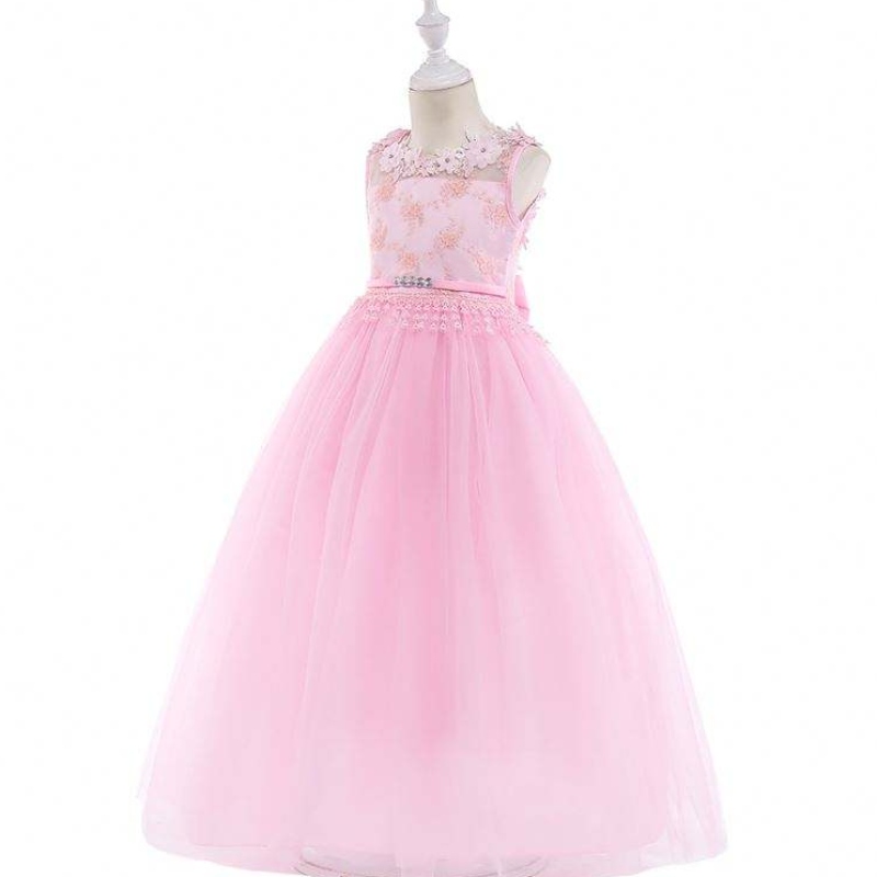 Baige New Style Kids Party Dress Girls Vestidos denovia Vestidos denovia Flower Pink Flower Clothing Evening