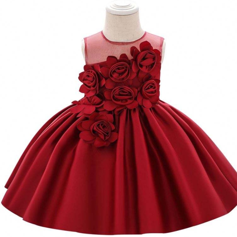 Baige 2020 Último 4 colores Reciénnacidos Algodón Algodón Lino Party Lace Lace Princess Infantes paraniños Vestidos paraniños L5068XZ