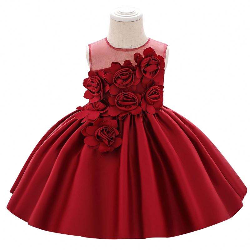 Baige 2020 Último 4 colores Reciénnacidos Algodón Algodón Lino Party Lace Lace Princess Infantes paraniños Vestidos paraniños L5068XZ