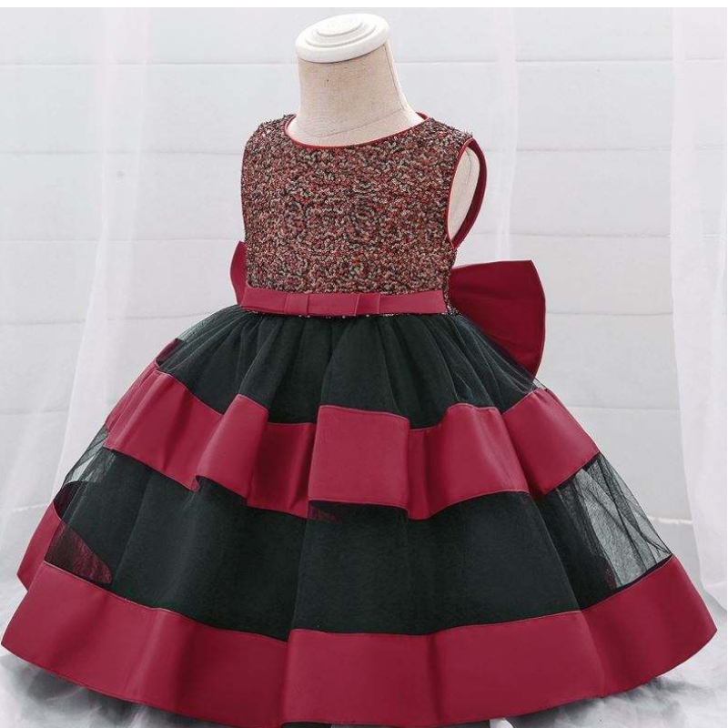 Baige Wholesale Girl Clothen Fluffy Prom Maxi Moda Cape Cake Dress Appliche Formal Girl Princess Vestidos paraniños L1919xz