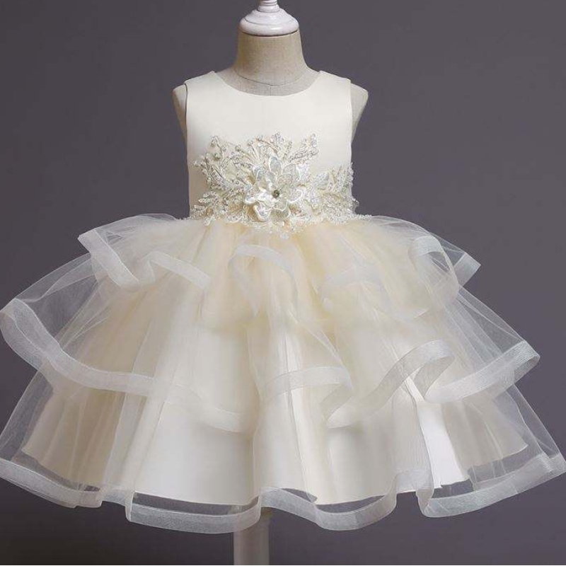 Vestido deniña de las flores de baigra.