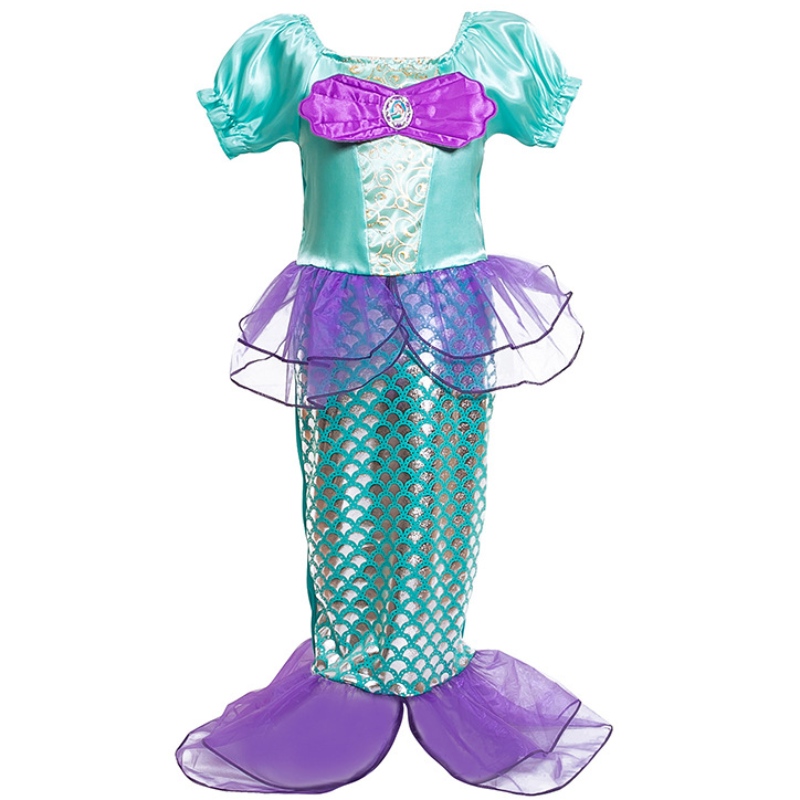 Girl Little Little Mermaid Princess Fancy Disfraz Vestidos de verano Vestidos de verano