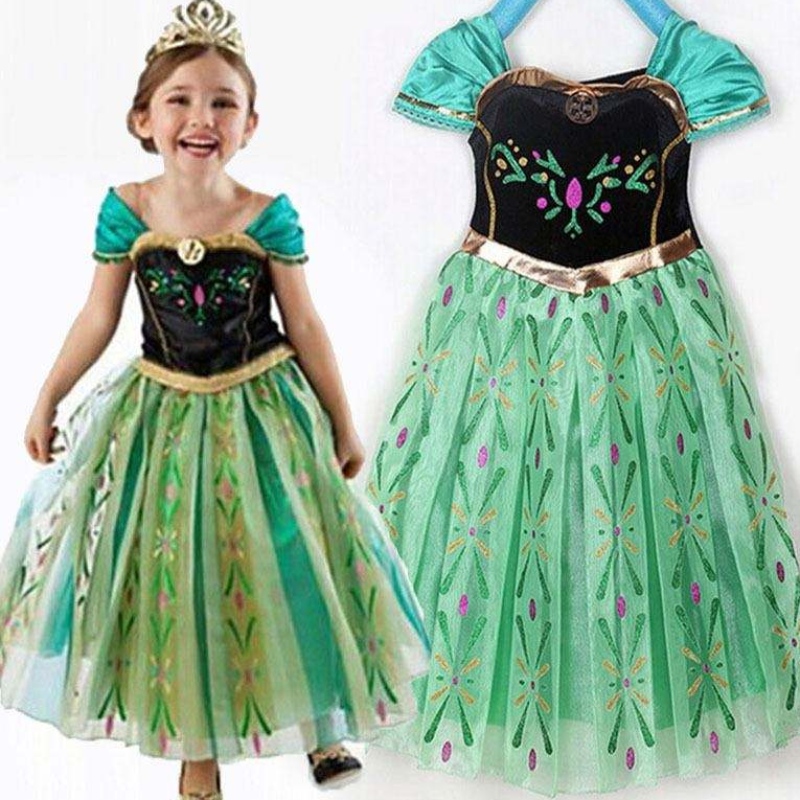 Vestido de venta caliente de Baige Fancy Baby Frocks Elsa Disfraz de chicas Cosplay Destino de disfraces Vestido paraniños de 3 a 8 años