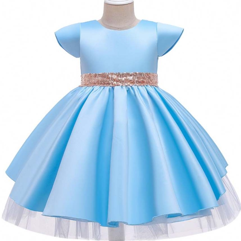 Baigenueva llegadanueva chicas de moda manga corta princesa vestida de cumpleaños fiestas de malla vestida
