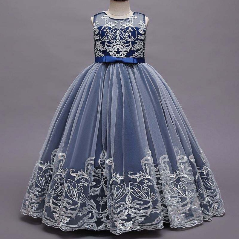 Baige Long Style Children Bode Ball Gown Gown Girls Diseño de vestimenta paraniños ropa de fiesta larga