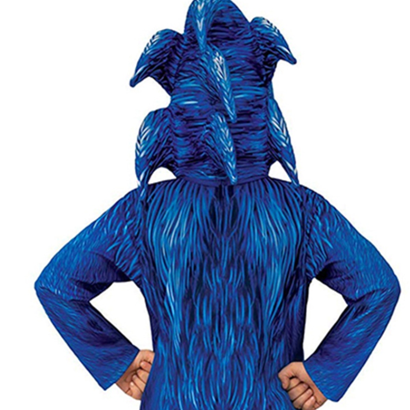 Halloween Party Game Cosplay Children Blue Sonic Jumpsuit Cartoon Sonic the Hedgehog Disfraz