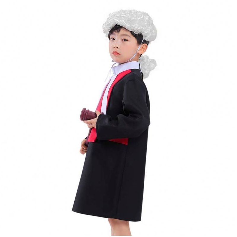 Halloween Kids Performance Cosplay Coats Kindergarten Judge Judge Juez Renuncias Distema de la fiesta Distema deniños Abogado HCBC-007