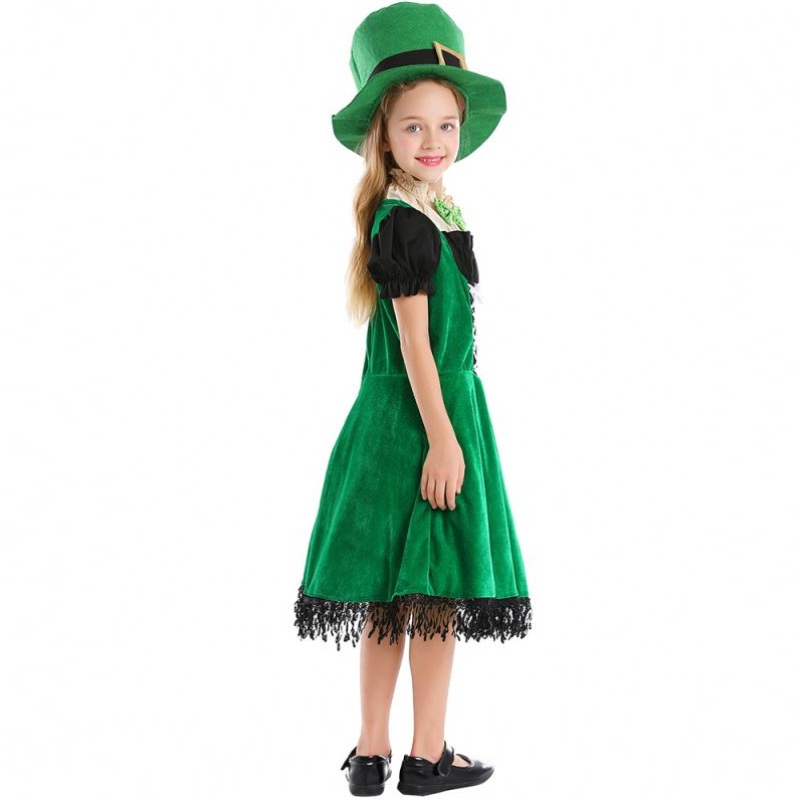 Cosplay de alta calidad Cosplay Fancy Party Dress Carnival Leprechaun St. Patrick.