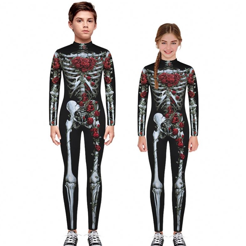 Halloween Scary Cosplay Disfraces paraniños Bodysuit Devil Vampire Carnival Party Clothing Skull Sumpsuit