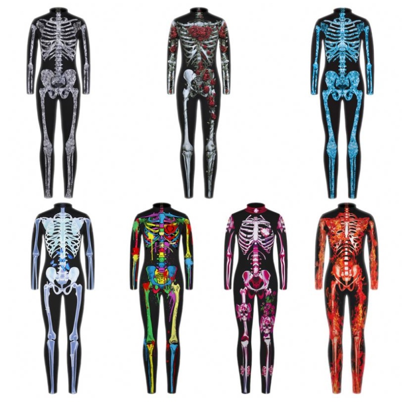 Halloween Scary Cosplay Disfraces paraniños Bodysuit Devil Vampire Carnival Party Clothing Skull Sumpsuit