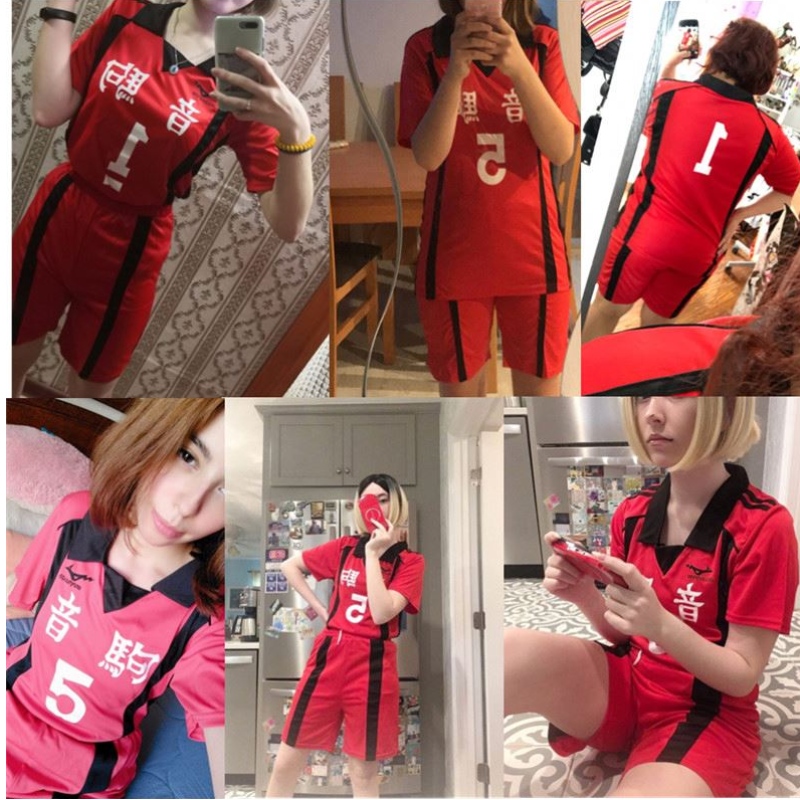 Adulto Haikyuu Nekoma High School#5 1 Kenma Kozume Kuroo Tetsuro Cosplay Haikiyu Volley Ball Team Jersey Sportswear Uniforme