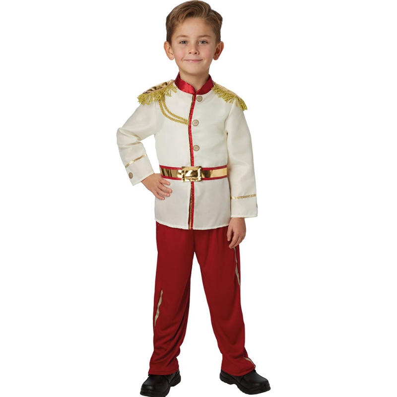 Príncipe encantador disfraz príncipe vestida de traje de traje de príncipe real medieval paraniños pequeñosniños de 3 a 14 años